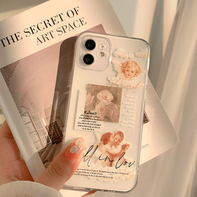Funda para Celular Ángel Retro con Rosa - Estilo Personalidad Fashion - Image 7