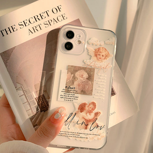 Funda para Celular Ángel Retro con Rosa - Estilo Personalidad Fashion - Image 7