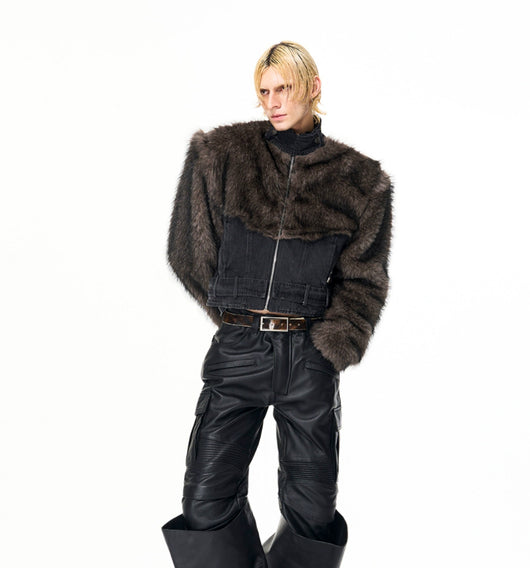 Chaqueta Corta Desgarrada con Hombros Descubiertos - Image 7