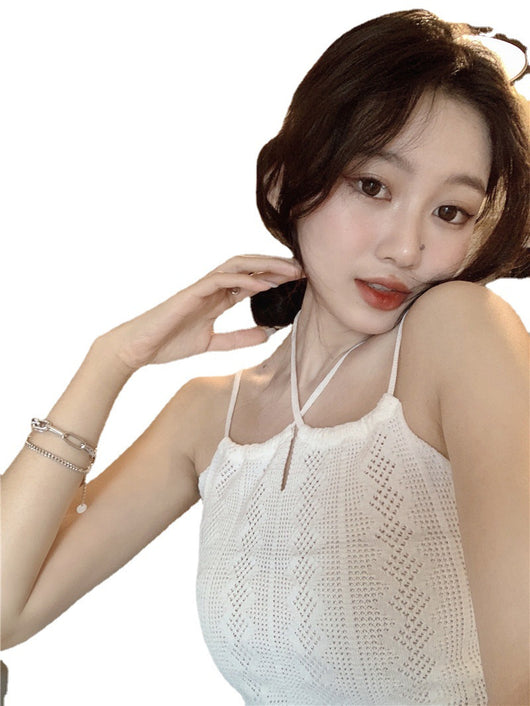 Top Tejido Halter Calado Elegante para Mujer - Image 8