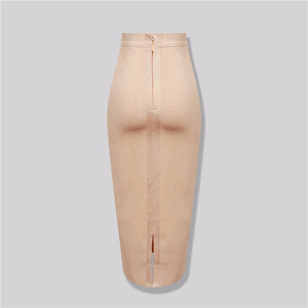 Falda Bandage Elegante de Cintura Alta con Elástico Ajustado
