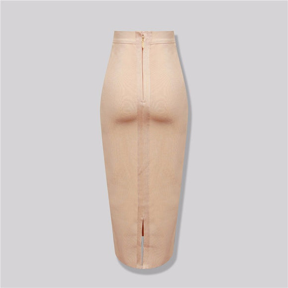 Falda Bandage Elegante de Cintura Alta con Elástico Ajustado