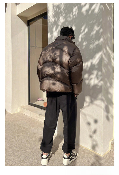 Chaqueta Acolchada de Terciopelo con Cuello Alto Estilo Urbano - Image 10