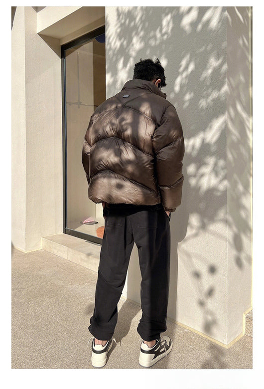 Chaqueta Acolchada de Terciopelo con Cuello Alto Estilo Urbano - Image 10