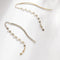 Wave Medium Long Ear Line Woman Gold