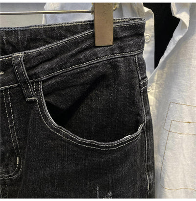 Pantalones Lápiz Estilo Coreano con Estampado de Bolsillo para Hombre - Image 9