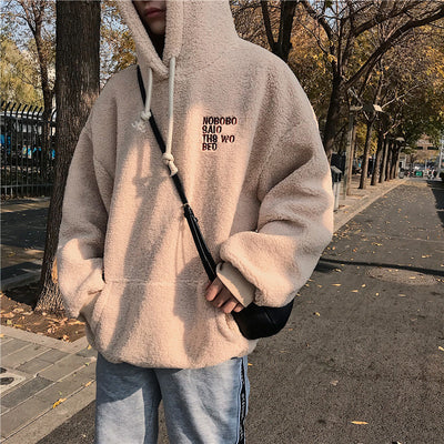 Chaqueta Sudadera de Lana Cordero con Capucha para Hombre - Image 9