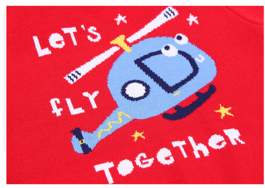 Suéter Infantil Helicóptero Jacquard Doble Dibujo - Image 10