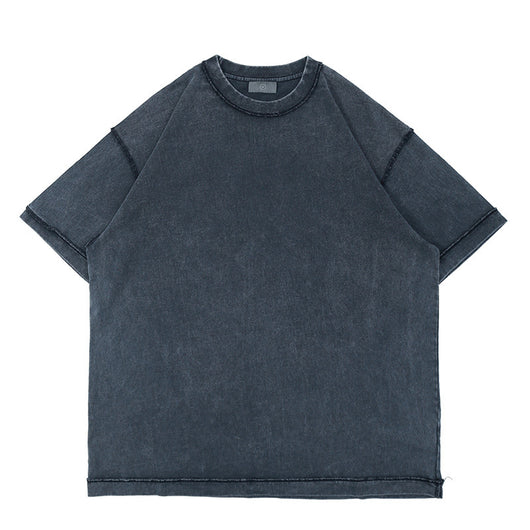 Camiseta Oversized Lavada de Algodón Pesado para Hombre - Image 9