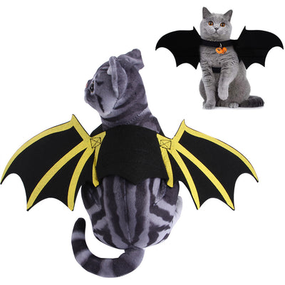 Disfraz para Perros y Gatos con Alas de Murciélago e Impresión Felina - Image 5