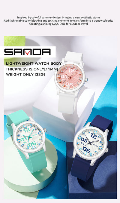 Reloj Infantil Resistente al Agua con Correa de Silicona Bicolor - Image 11