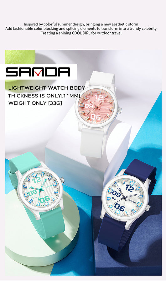 Reloj Infantil Resistente al Agua con Correa de Silicona Bicolor - Image 11