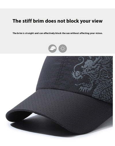 Gorra de Béisbol Hombre Estilo Chino Dragón Impreso Poliéster - Image 23