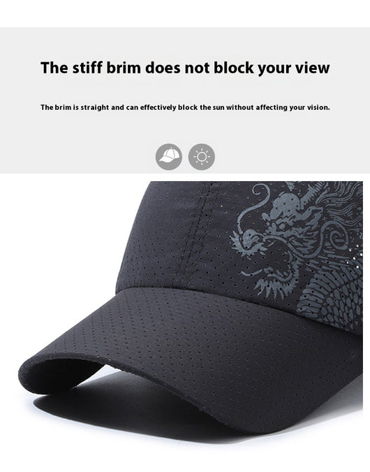 Gorra de Béisbol Hombre Estilo Chino Dragón Impreso Poliéster - Image 23