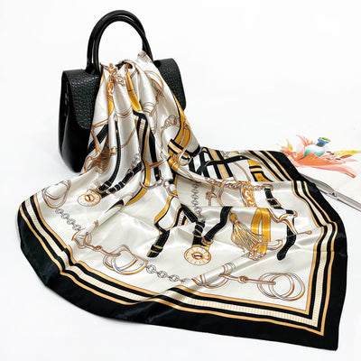 Pañuelo de Seda 90cm Primavera Otoño - Cuadrado Elegante - Image 54