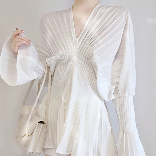 Vestido Vintage Hepburn con Cintura Marcada - Falda de Hada Francesa