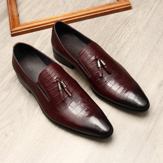 Zapatos de Cuero Genuino para Hombre Punta Aguda Estilo Ejecutivo - Image 7
