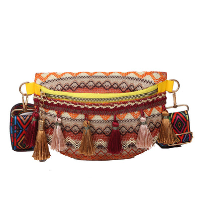 Bolsa Mensajera Étnica Multiusos para Mujer - Bandolera y Cintura - Image 9