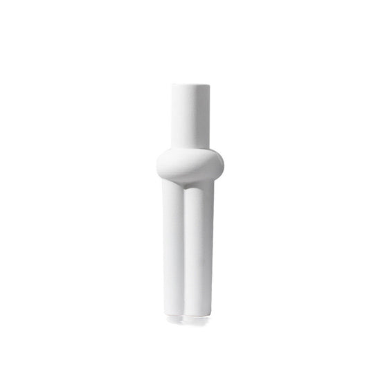Jarrón Cerámico Mate Bicolor de Diseño Geométrico - Decoración Moderna Minimalista - Image 2