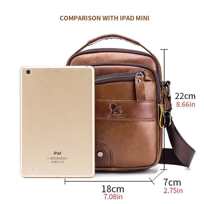 Bolsa Bandolera de Cuero Genuino para Hombre - Diseño Minimalista - Image 5