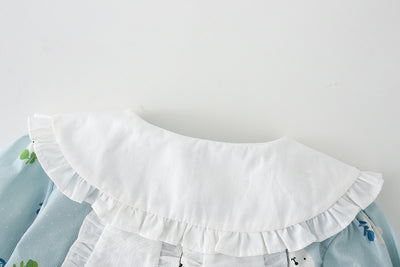 Vestido Enterizo Azul con Mangas Largas para Niñas - Image 16