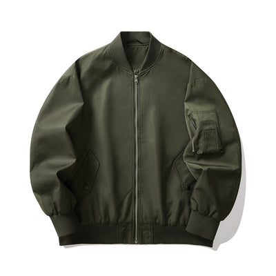 Chaqueta Piloto Holgada con Cuello Beisbolero para Hombre - Image 6