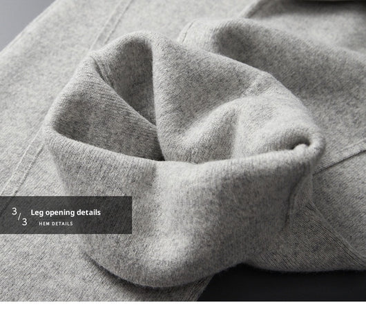 Conjunto Deportivo Lana Pura Hombre: Sudadera sin Costuras y Pantalón Tejido con Cordón - Image 18