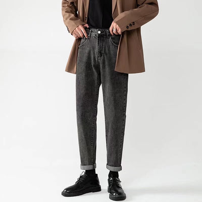 Pantalones Cropped Azul Claro Corte Recto Hombre - Image 11