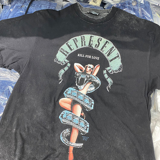 Remera Retro Urbana con Estampado de Serpiente - Estilo Callejero Europeo y Americano - Image 8