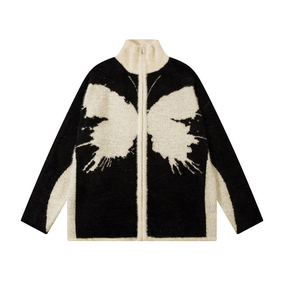 Suéter Oversize Patchwork Cuello Alto Comodidad Total