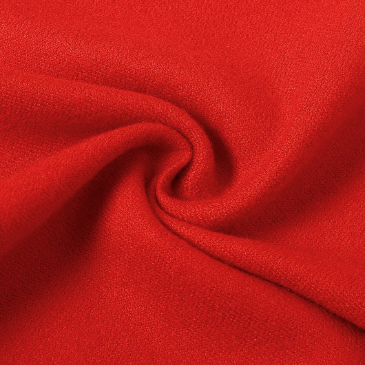 Bufanda Cálida de Color Rojo Escarlata para Mujer - Image 9
