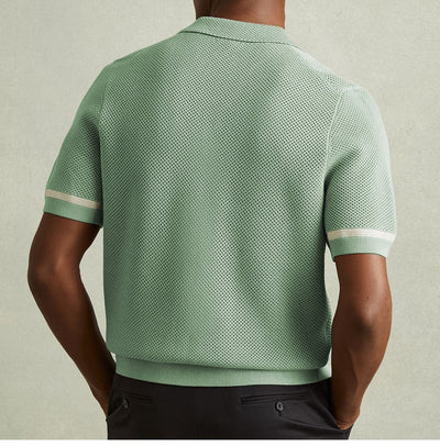 Polo Cubano de Manga Corta en Punto para Hombre - Estilo Verano - Image 25