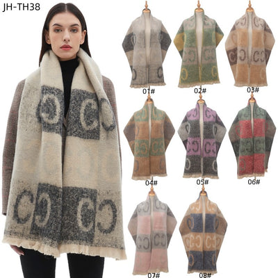Bufanda Jacquard Unisex con Letras - Estilo Moderno para Él y Ella