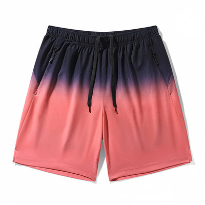 Pantalones Cortos Deportivos Ice Silk Degradado para Hombre - Ideales para Playa y Verano - Image 3