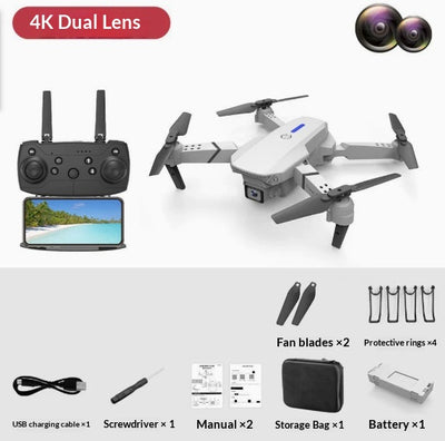 Dron E88 Cámara Dual 4K HD - Fotografía Aérea Profesional con Control Remoto - Image 10