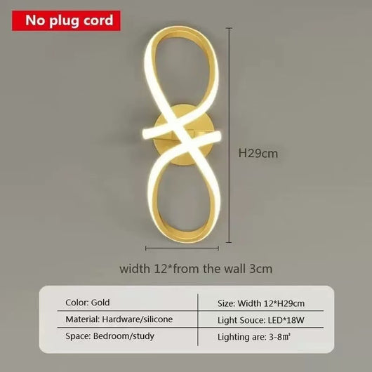 Lámpara de Pared Nórdica Minimalista para Mesita de Noche - Image 6