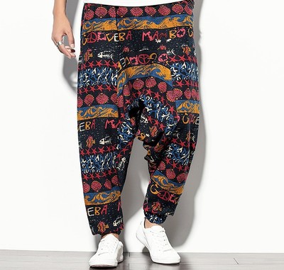 Pantalones Harem Casuales de Algodón y Lino para Hombre - Image 10