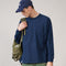 Playera Oversize de Manga Larga Color Sólido para Hombre