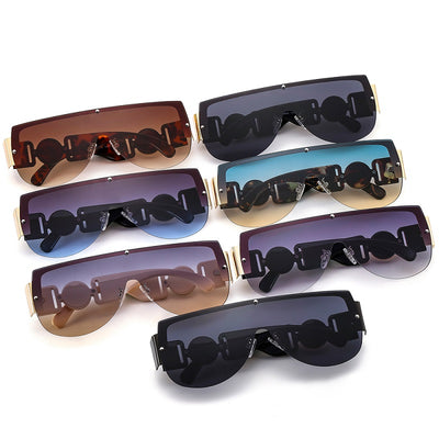 Gafas de Sol Semicirculares Personalizables de Metal - Diseño Futurista Unisex - Image 13