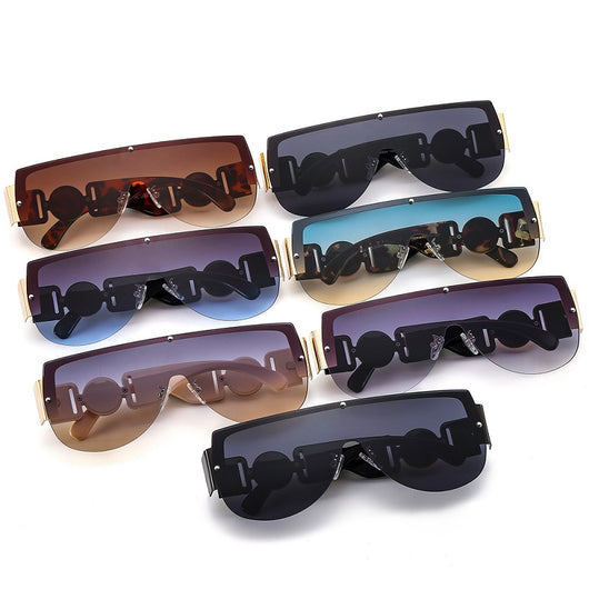 Gafas de Sol Semicirculares Personalizables de Metal - Diseño Futurista Unisex - Image 13