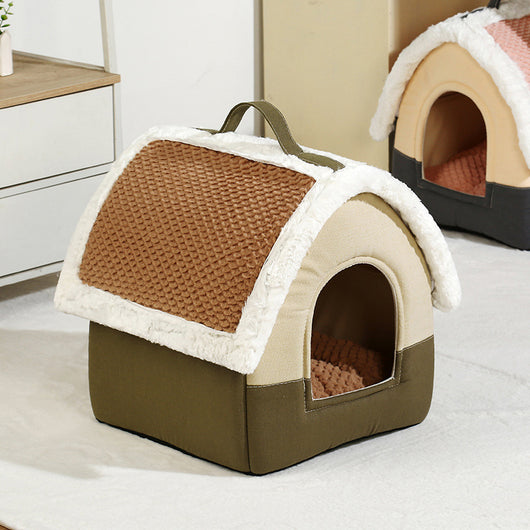 Cama Plegable para Perros y Gatos - Cueva Térmica Acogedora para Mascotas - Image 8