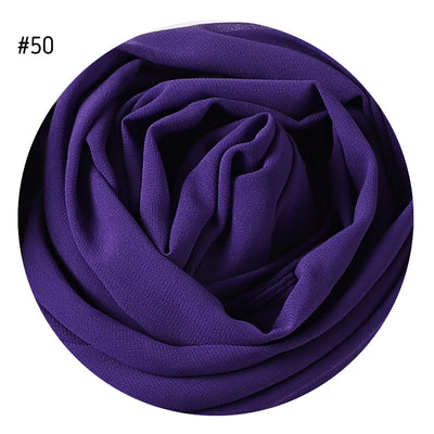 Pañuelo de Gasa Perlada en Colores Sólidos - Cobertura Elegante Monocromática - Image 53