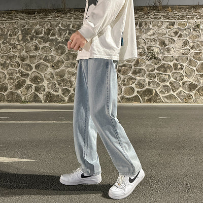 Jeans Grises Holgados de Pierna Recta para Hombre - Image 5