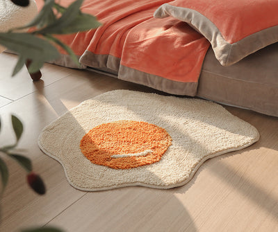 Tapete Absorbente Antideslizante Diseño Huevo Frito para Baño - Image 8