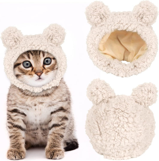 Gorro Disfraz de Osito Cálido para Gatos y Mascotas Pequeñas - Image 10