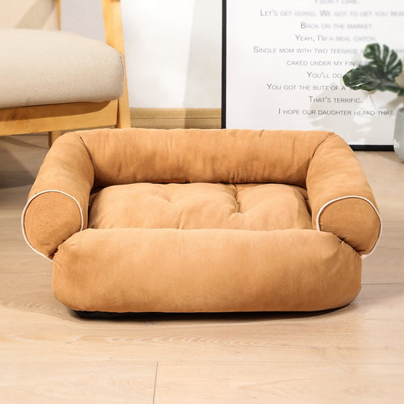 Dog and Cat Sofa Bed - Warm Pet House with Removable Cushion