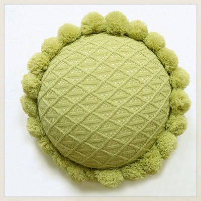 Funda de Cojín Tejido Verde Menta con Borlas - Almohada Decorativa Moderna para Sofá y Cama - Image 13