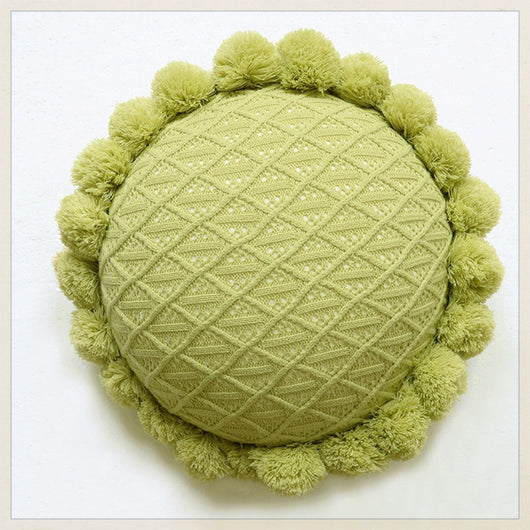 Funda de Cojín Tejido Verde Menta con Borlas - Almohada Decorativa Moderna para Sofá y Cama - Image 13