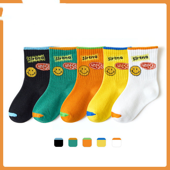 Calcetines Infantiles de Tubo con Diseño de Frutas - Algodón Suave para Niños y Niñas