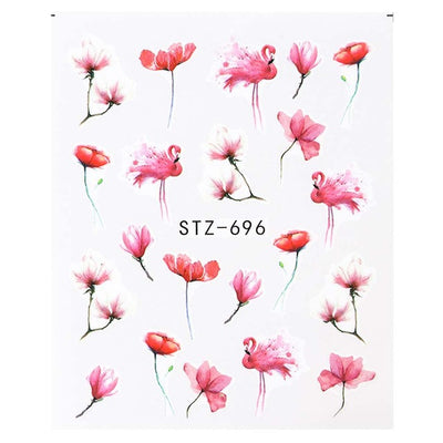 Pegatinas de Agua para Uñas Flores Tinta - Diseños Acuáticos - Image 15